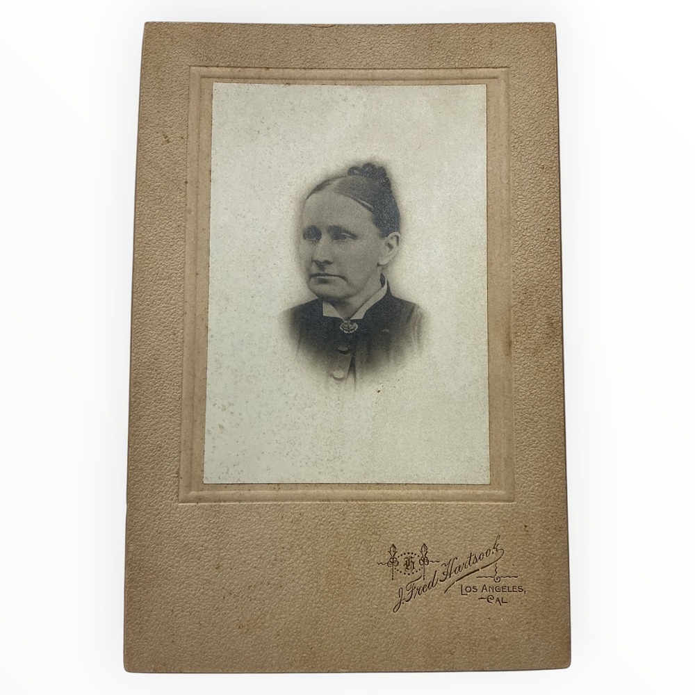 Antique 1909 Woman Portrait Photo J Fred Hartsook Los Angeles California